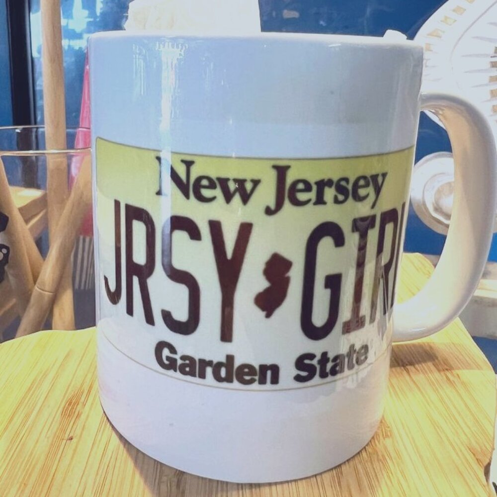 New Jersey "JRSY GIRLL" Garden State License Plate Mug